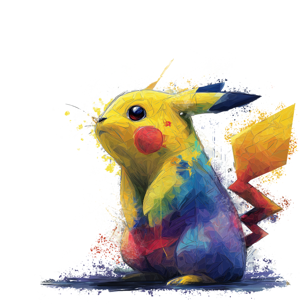 Pikachu Watercolour - White Glossy Mug