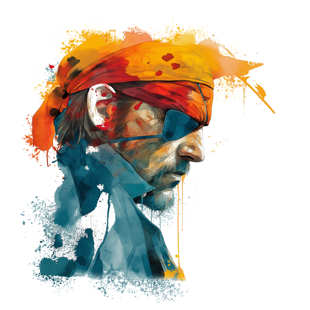 Solid Snake Watercolour - White Glossy Mug
